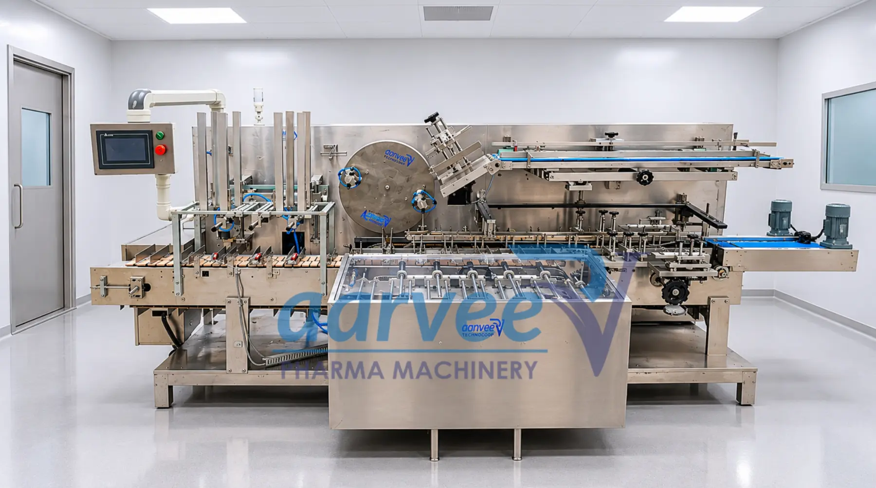 Automatic horizontal cartoning machine for pharmaceutical blister and bottle cartons