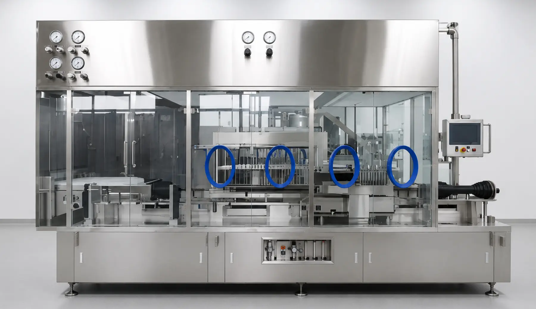Pharmaceutical production and packaging line